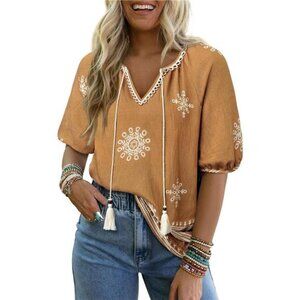 Womens Summer Boho Tops